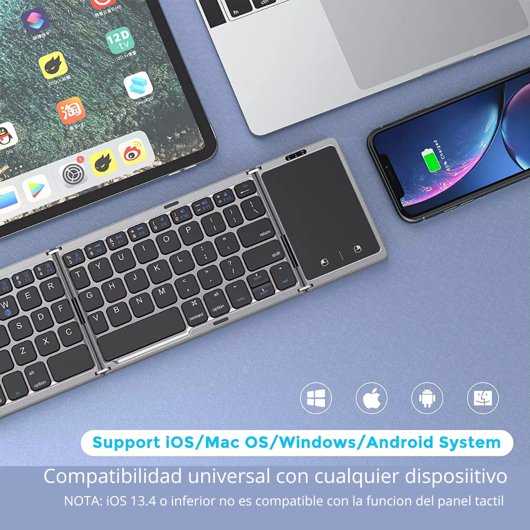 Mini Teclado Plegable PORTATIL !Llevalo a donde quieras!