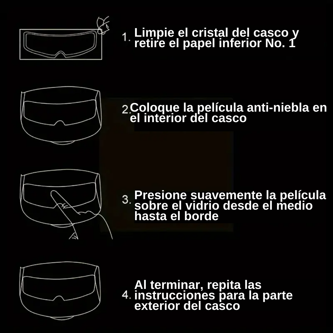 Pelicula Anti- Lluvia y Anti-Empañante Visor Moto