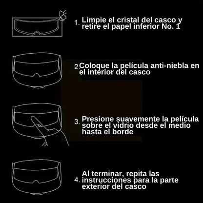 Pelicula Anti- Lluvia y Anti-Empañante Visor Moto