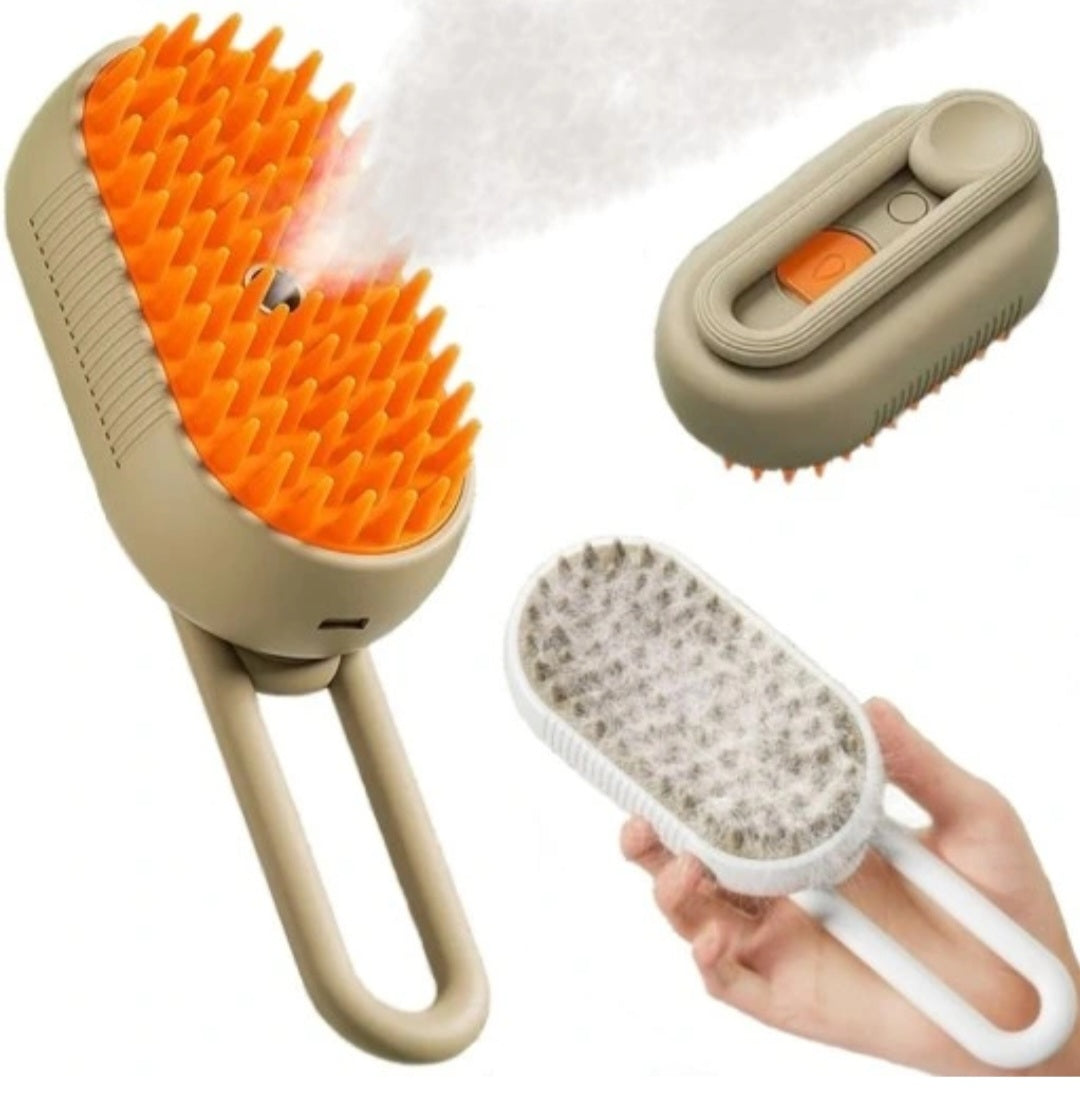 CEPILLO PARA MASCOTAS A VAPOR CON MANIJA