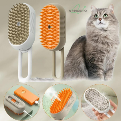 CEPILLO PARA MASCOTAS A VAPOR CON MANIJA